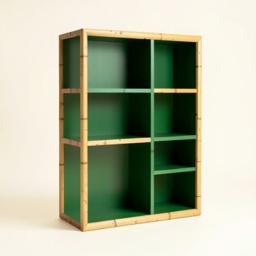 Aspen Branch Freestanding Bookcase - Green (synthetic illustration; no displayed measurements)