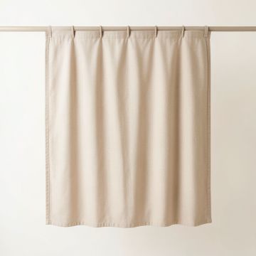Olive Bridge Shower Curtain Hanging Flat From A Plain Rod - Beige (synthetic illustration; no displayed measurements)