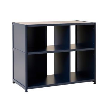 Oak Edge Desktop Shelving Unit - Navy