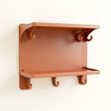 Fern Arc Wall-Mounted Entryway Organizer Shelf (synthetic illustration; no displayed measurements)