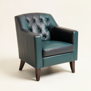 Mcfarren Tufted Side Chair In Charcoal/Teal (synthetic illustration; no displayed measurements)