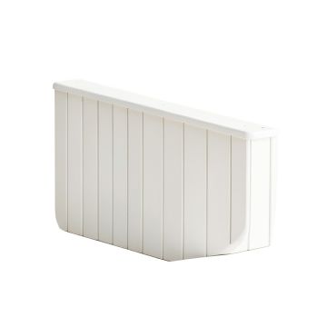 Bay Branch Narrow Outdoor Storage Bench - White