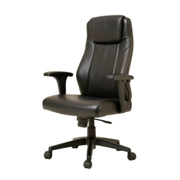 Faux Leather Swivel Desk Chair with Arms