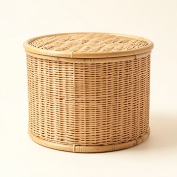Round Folding Laundry Hamper (synthetic illustration; no displayed measurements)