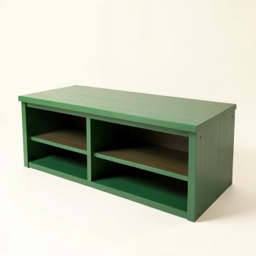 Meadow Bluff Shoe Storage Bench - Green (synthetic illustration; no displayed measurements)