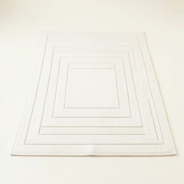Maple Bluff Rectangular Outdoor Rug - White (synthetic illustration; no displayed measurements)