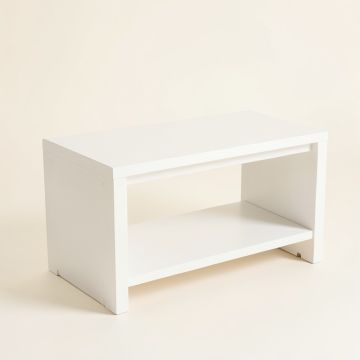 Maple Dell Indoor Bench - White (synthetic illustration; no displayed measurements)