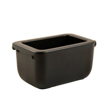 Field Brook Empty Railing Planter With Integral Brackets - Black