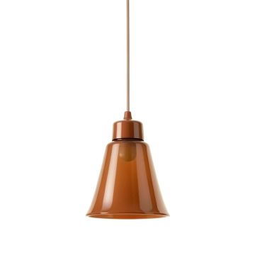 Clay Bluff Pendant Light Suspended From One Plain Cable - Terracotta