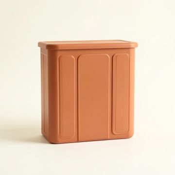 Wren Brook Narrow Outdoor Storage Bench - Terracotta (synthetic illustration; no displayed measurements)