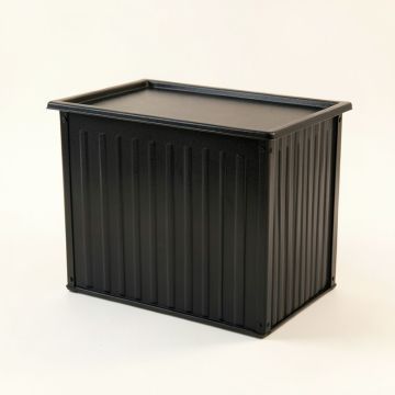 Sage Bend Closed Outdoor Storage Box - Black (synthetic illustration; no displayed measurements)