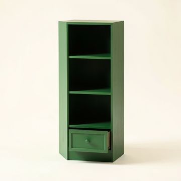 Linden Bridge Narrow Cubby Tower - Green (synthetic illustration; no displayed measurements)