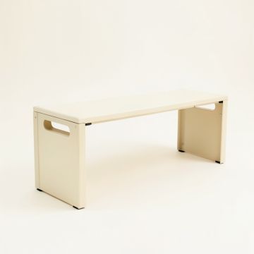 Linden Brook Narrow Outdoor Storage Bench - Ivory (synthetic illustration; no displayed measurements)