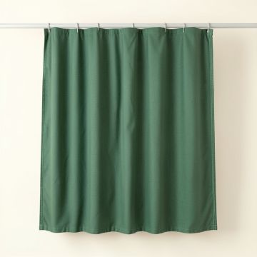 Juniper Brook Shower Curtain Hanging Flat From A Plain Rod - Green (synthetic illustration; no displayed measurements)