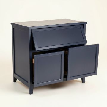 Moss Bend Freestanding Pull-Out Hamper Cabinet - Navy (synthetic illustration; no displayed measurements)
