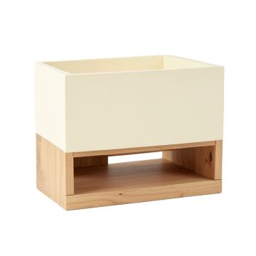 Elm Brook Empty Raised Planter - Cream