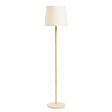 Cove Crest Floor Lamp With A Plain Fabric Shade - Cream (synthetic illustration; no displayed measurements)