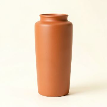 Reed Branch Empty Decorative Vase - Terracotta (synthetic illustration; no displayed measurements)