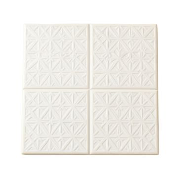 Birch Brook Uninstalled Square Decorative Tile - White