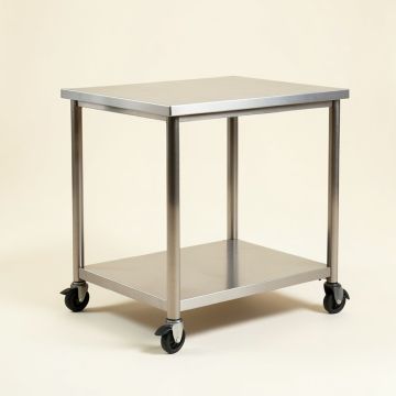Lomas Kitchen Cart With Stainless Steel (synthetic illustration; no displayed measurements)