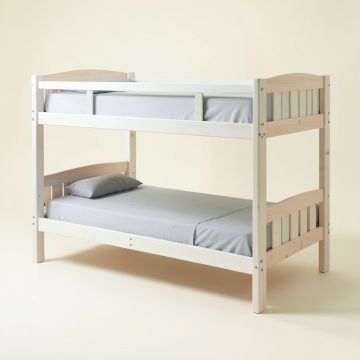 Jenafir Twin Over Full Solid Wood Standard Bunk Bed (synthetic illustration; no displayed measurements)