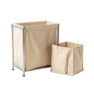Willow Bridge Laundry Sorting Station With Plain Removable Bags - Beige