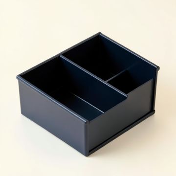 Juniper Branch Empty Coffee-Station Organizer - Navy (synthetic illustration; no displayed measurements)
