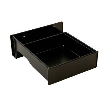 Meadow Bluff Empty Under-Desk Cable Tray - Black (synthetic illustration; no displayed measurements)