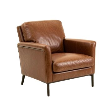 Breeanna 33.5 '' Wide Top Grain Leather Armchair