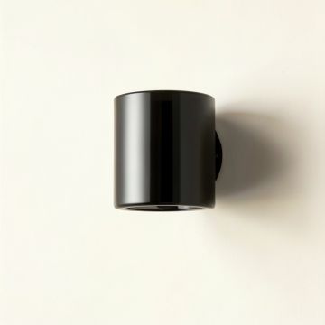 Cedar Bend Wall Sconce Mounted On A Plain Wall - Black (synthetic illustration; no displayed measurements)
