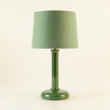 Maple Dale Table Lamp With A Plain Fabric Shade - Green (synthetic illustration; no displayed measurements)