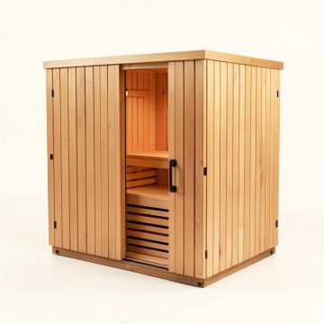 4 - Person Traditional Steam Sauna (synthetic illustration; no displayed measurements)