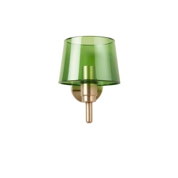 Fern Dale Wall Sconce Mounted On A Plain Wall - Green