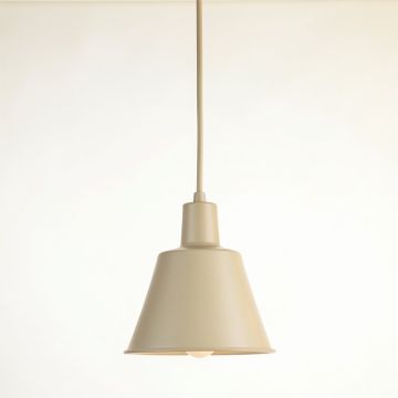 Vale Bluff Pendant Light Suspended From One Plain Cable - Beige (synthetic illustration; no displayed measurements)