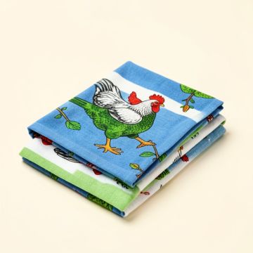 T-Fal Rooster Print Dual Kitchen Dishcloth (synthetic illustration; no displayed measurements)