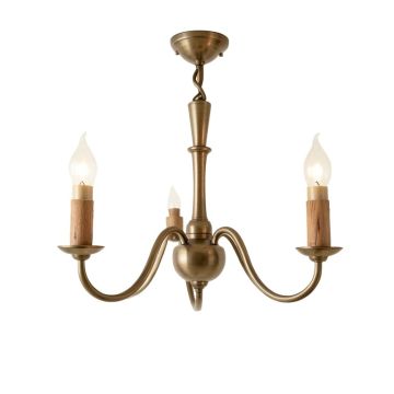 Canton 5 - Light Candle Style Globe Chandelier With Wood Accents (synthetic illustration; no displayed measurements)