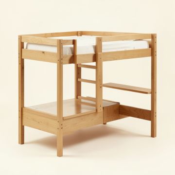 Shyann Staircase Twin Over Full Bunk Bed With Shelves (synthetic illustration; no displayed measurements)
