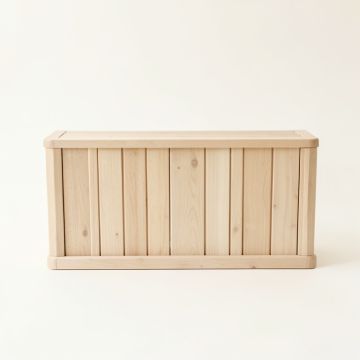 Juniper Bend Narrow Outdoor Storage Bench - Beige (synthetic illustration; no displayed measurements)