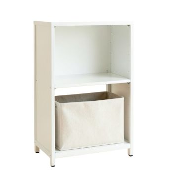 Moss Branch Freestanding Pull-Out Hamper Cabinet - White
