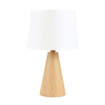 Meadow Bend Table Lamp With A Plain Fabric Shade - White