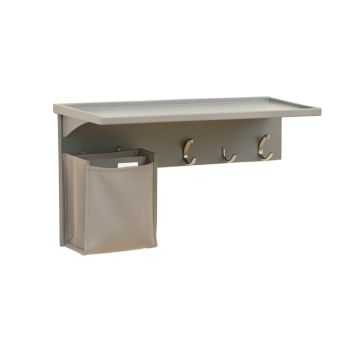 Hazel Bridge Wall-Mounted Entryway Organizer Shelf - Gray