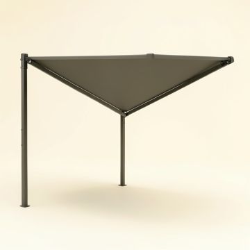 Manual Retraction Side Awning In Anthracite (synthetic illustration; no displayed measurements)