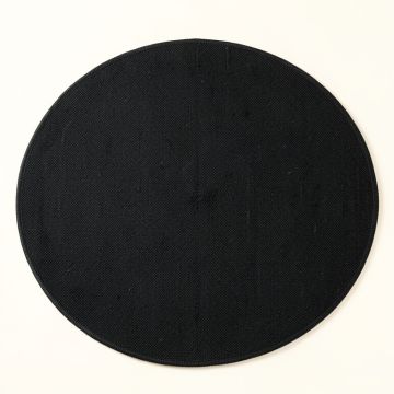 Ridge Bend Round Area Rug - Black (synthetic illustration; no displayed measurements)