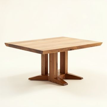 Boden Counter Height Butterfly Leaf Rubberwood Solid Wood Trestle Dining Table (synthetic illustration; no displayed measurements)
