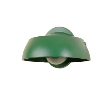 Reed Arc Wall Sconce Mounted On A Plain Wall - Green