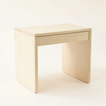 Oak Arc Small Writing Desk - Ivory (synthetic illustration; no displayed measurements)
