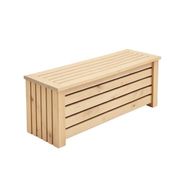 Lake Canyon Narrow Outdoor Storage Bench - Beige