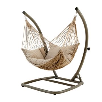Dawson Outdoor Basket Swing Chair With Stand