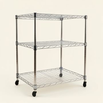 20 '' H X 20 '' W X 12 '' D 3-Tier Wire Shelving Unit With Liners (synthetic illustration; no displayed measurements)