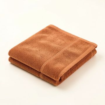 Dune Edge Bath Towel - Terracotta (synthetic illustration; no displayed measurements)